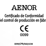 Certificado control de producción Áridos Certificado control de producción Áridos