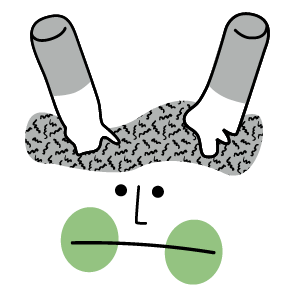 Colillas y cenizas de tabaco